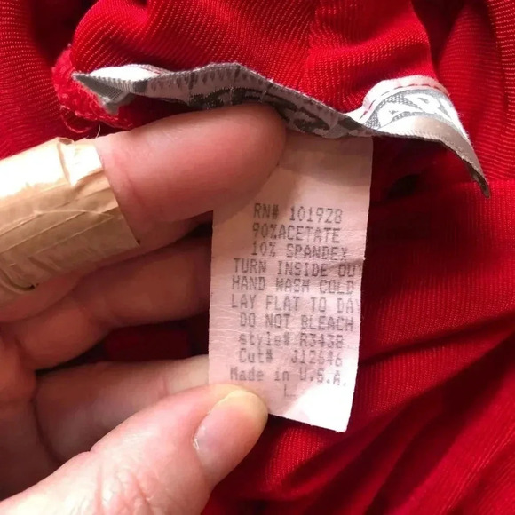 Vintage 90s Dress Barn Long Sleeve Turtle Neck Red Size Large - Picture 7 of 9